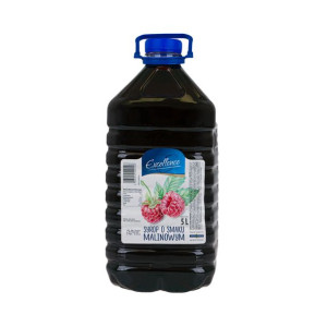 Syrop o smaku malinowym 5L. Niskocukrowy.
