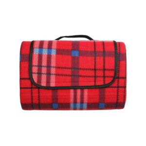 Koc piknikowy Inverno czerwony 135 x 175 cm nieprzemakalny