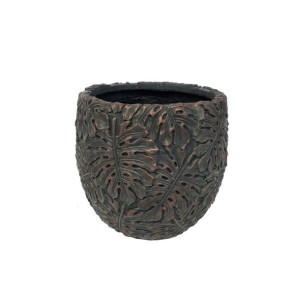 Donica ogrodowa Jungle śr.25 cm czarna Tajemniczy Ogród