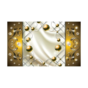 Fototapeta Żółty Deseń 416 x 254 cm