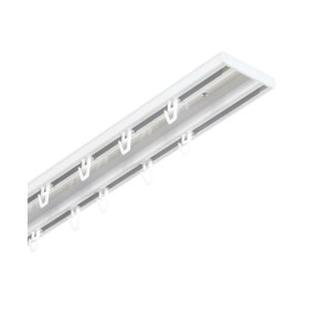 Szyna sufitowa 2-torowa 200 cm biała aluminiowa