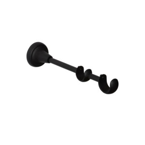 Wspornik do karnisza 25/19 mm podwójny czarny mat 190 mm