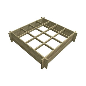 Warzywnik-zielnik 120x120x27 cm drewniany Stelmet