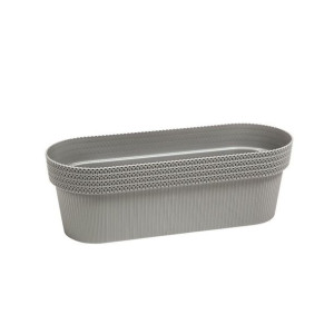 Skrzynka balkonowa Jersey 19.9x50.4 cm szara Lamela