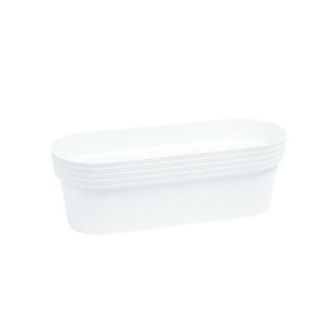 Skrzynka balkonowa Jersey 19.9x50.4 cm biała Lamela