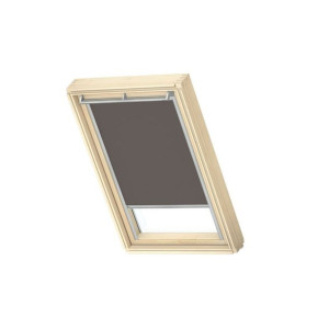 Roleta zaciemniająca do okna dachowego 78x118 cm taupe z aluminiową ramą Ve