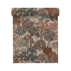 Tapeta w kwiaty Floral beżowa winylowa na flizelinie
