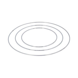 Obręcze 3 mm 15/20/25 cm 3 szt. srebrne Suki