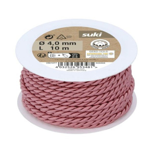 Sznurek 4 mm x 10 m pleciony różowy Suki