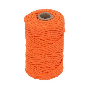 Sznurek bawełniany 3 mm x 50 m pleciony pomarańczowy Suki