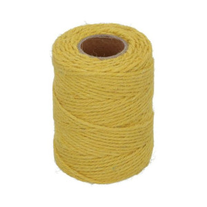 Sznurek jutowy 2 mm x 50 m pleciony żółty Suki