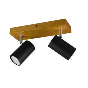 Listwa reflektorowa Marley czarna z drewnem GU10 Trio