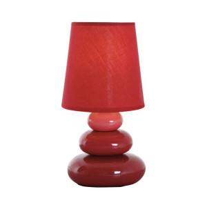 Lampa stołowa KAMYKI czerwona E14 NAVE
