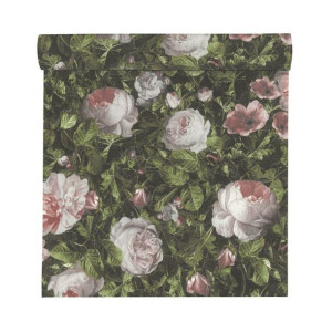 Tapeta Peonie 278316 zielona papierowa