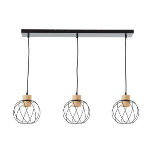 Lampa wisząca Mallow czarna 3 x E27 Inspire