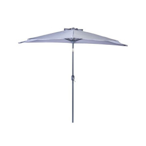 Parasol balkonowy przyścienny półkole Arkea 270x135x235 cm szary Naterial
