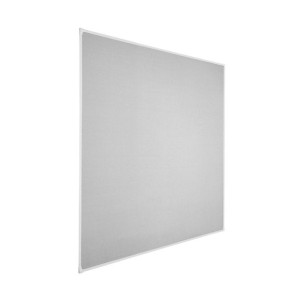Moskitiera z białą ramą na okno na na magnes 120x120 cm czarna tkanina Arte