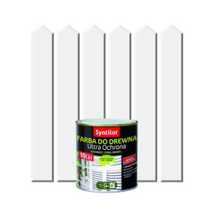 Farba do drewna ULTRA OCHRONA 0.5 l Biały SYNTILOR