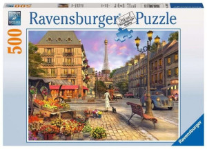 Ravensburger Puzzle 500el Wieczorny Spacer Paryż