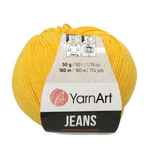 Włóczka YarnArt Jeans- 35- żółty