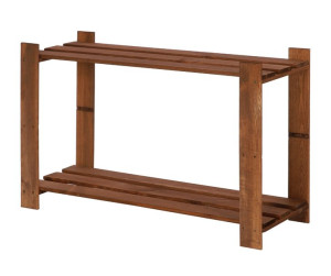 Regał na książki drewniany B06R 50x90x28 2 półki Brązowy Drewno sosnowe