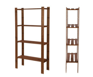 Regał na książki drewniany B17R 150x80x28 5 półek Brązowy Drewno sosnowe