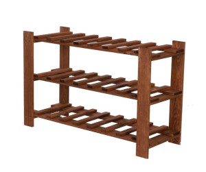 Regał na butelki drewniany B22R 50x80x28 3 półki Brązowy Drewno sosnowe