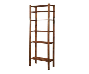 Regał na książki drewniany B29R 200x80x38 6 półek Brązowy Drewno sosnowe