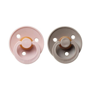 Bibs Blush & Dark Oak 2 pak S Smoczek uspokajający