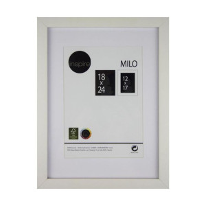 Ramka na zdjęcia Milo 18 x 24 cm biała MDF Inspire