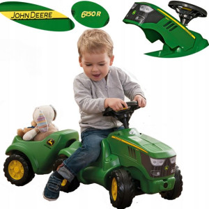 ROLLY TOYS Traktor John Deere z Przyczepą Jeździk