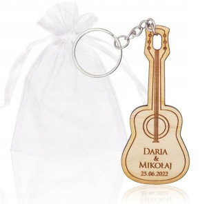 Brelok Gitara + Worek Podziękowanie dla gości Ślub