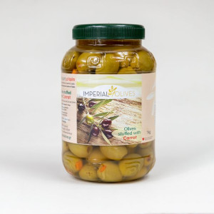 Oliwki zielone nadziewane marchewką 1 kg