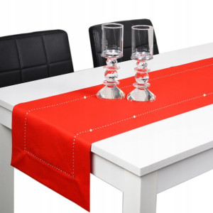 bieżnik plamoodporny GLAMOUR 38x120 czerwony