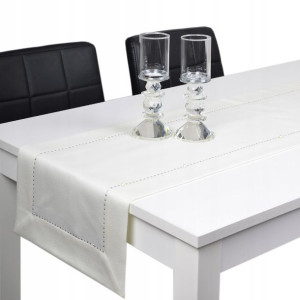 bieżnik plamoodporny GLAMOUR 38x120 ekri, dżety