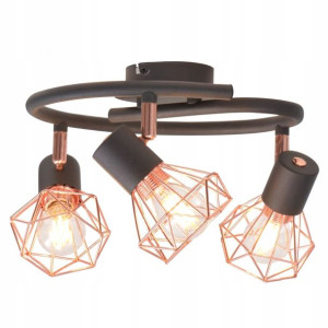 Lampa Sufitowa Led Wisząca Nowoczesna Plafon Czerń