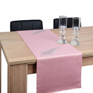 Pas dekoracyjny LIŚĆ 40x160 plamoodporny róż pudr.