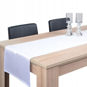 pas dekoracyjny plamoodporny SZAFIR 40x160 biały