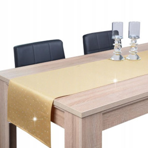 pas dekoracyjny plamoodporny SZAFIR 40x160 złoty