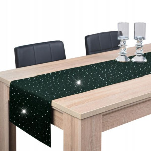 pas dekoracyjny SZAFIR 40x160 zielony c + srebro