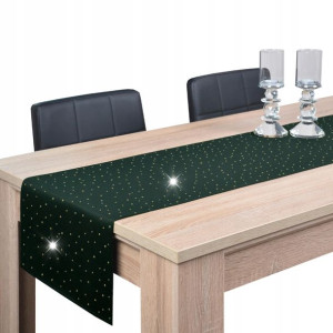 pas dekoracyjny SZAFIR 40x160 zielony c + złoto