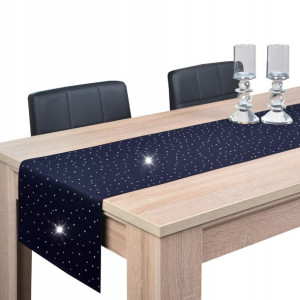 pas dekoracyjny SZAFIR 40x180 granatowy + złoto