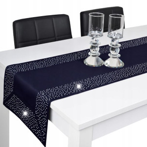 pas dekoracyjny SZMARAGD 40x140 granat + srebro