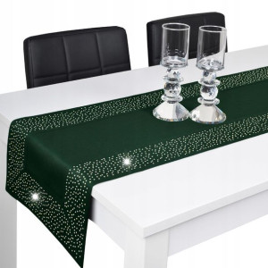pas dekoracyjny SZMARAGD 40x140 zielony + złoto