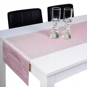 pas dekoracyjny SZMARAGD 40x220 różowy, cyrkonie