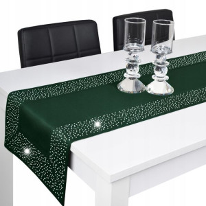 pas dekoracyjny SZMARAGD 40x220 zielony + srebro