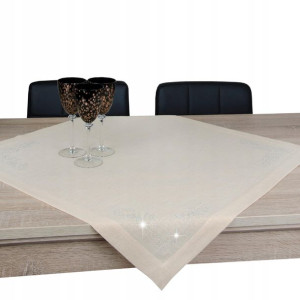 Nakładka plamoodporna DIAMENT ŁUKI sr dż 80x80 beż