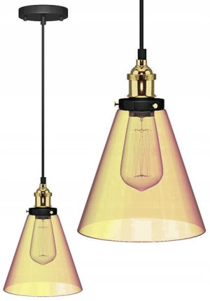 Lampa Wisząca Szklana Loft Industrial Kolory Verto