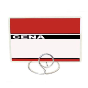 Cenówki,etykiety laminowane 60x95 - czerwone-50szt