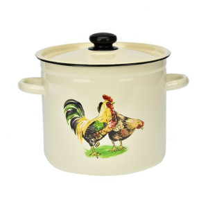Garnek zdobiony KOGUT 7l